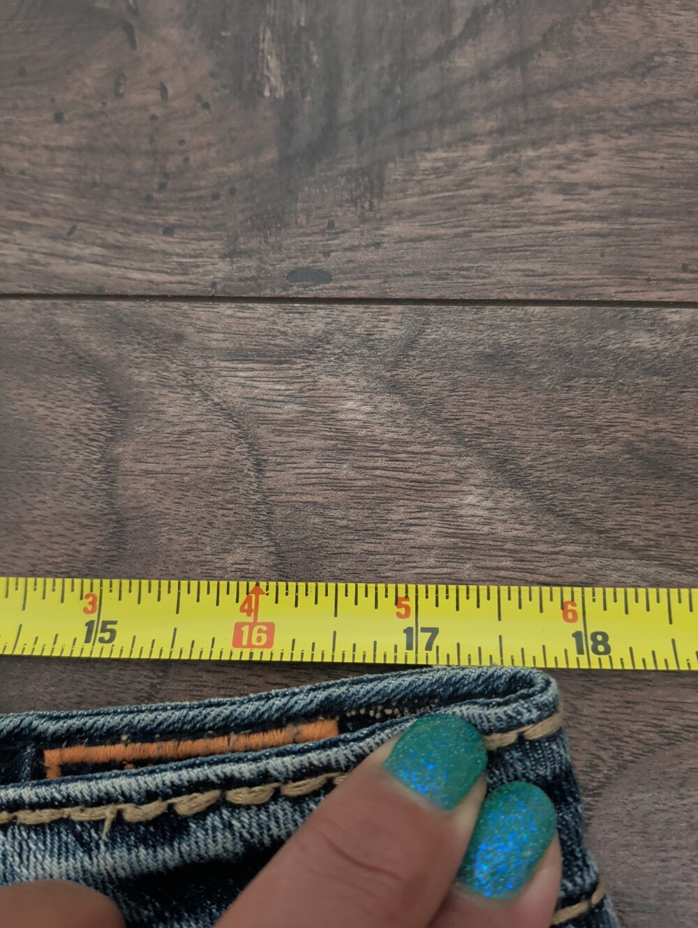 Rock Revial Roza Easy Boot Women Blue Denim Jeans Sz 31 Flap Pocket Distressed - Picture 11 of 16